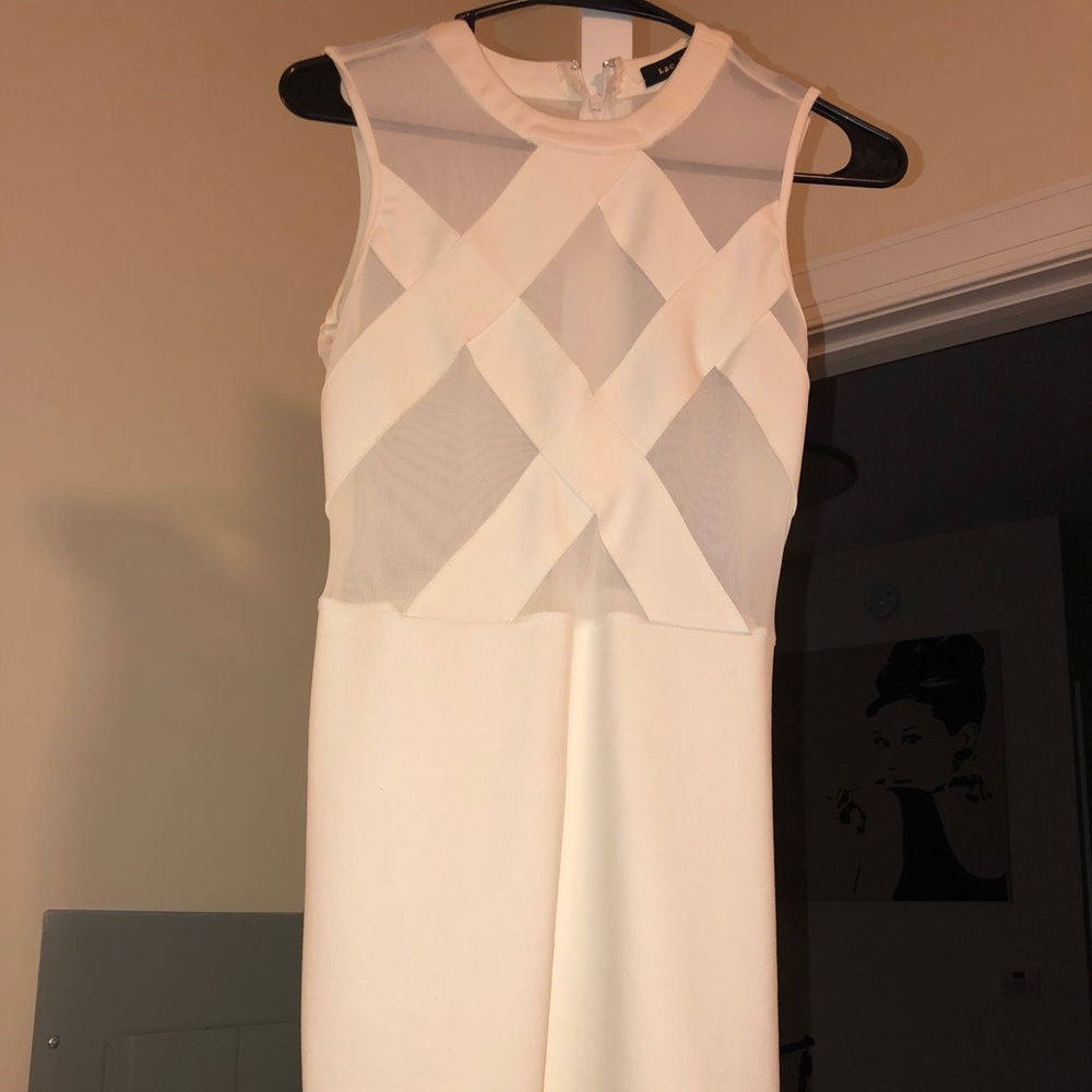 White midi dress